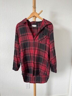 Women’s Red Plaid Flannel Dress